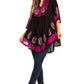 Sakkas  Amori V-Neck Embroidery Poncho Top / Cover Up