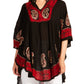 Sakkas  Amori V-Neck Embroidery Poncho Top / Cover Up