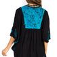 Sakkas  Amori V-Neck Embroidery Poncho Top / Cover Up