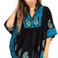 Sakkas  Amori V-Neck Embroidery Poncho Top / Cover Up