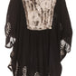 Sakkas  Amori V-Neck Embroidery Poncho Top / Cover Up