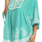 Sakkas  Amori V-Neck Embroidery Poncho Top / Cover Up