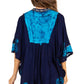 Sakkas  Amori V-Neck Embroidery Poncho Top / Cover Up