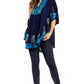 Sakkas  Amori V-Neck Embroidery Poncho Top / Cover Up