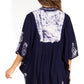 Sakkas  Amori V-Neck Embroidery Poncho Top / Cover Up