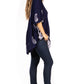 Sakkas  Amori V-Neck Embroidery Poncho Top / Cover Up