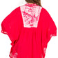 Sakkas  Amori V-Neck Embroidery Poncho Top / Cover Up