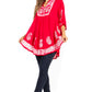 Sakkas  Amori V-Neck Embroidery Poncho Top / Cover Up
