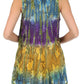 Sakkas Ombre Floral Tie Dye Flared Hem Sleeveless Rayon Tunic Blouse