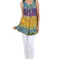 Sakkas Ombre Floral Tie Dye Flared Hem Sleeveless Rayon Tunic Blouse