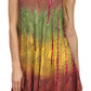 Sakkas Ombre Floral Tie Dye Flared Hem Sleeveless Rayon Tunic Blouse