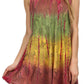 Sakkas Ombre Floral Tie Dye Flared Hem Sleeveless Rayon Tunic Blouse