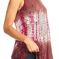 Sakkas Ombre Floral Tie Dye Flared Hem Sleeveless Rayon Tunic Blouse