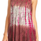 Sakkas Ombre Floral Tie Dye Flared Hem Sleeveless Rayon Tunic Blouse