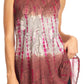 Sakkas Ombre Floral Tie Dye Flared Hem Sleeveless Rayon Tunic Blouse
