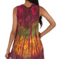 Sakkas Ombre Floral Tie Dye Flared Hem Sleeveless Rayon Tunic Blouse