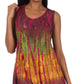 Sakkas Ombre Floral Tie Dye Flared Hem Sleeveless Rayon Tunic Blouse