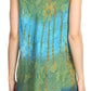 Sakkas Ombre Floral Tie Dye Flared Hem Sleeveless Rayon Tunic Blouse