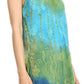 Sakkas Ombre Floral Tie Dye Flared Hem Sleeveless Rayon Tunic Blouse