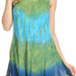 Sakkas Ombre Floral Tie Dye Flared Hem Sleeveless Rayon Tunic Blouse