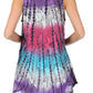 Sakkas Ombre Floral Tie Dye Flared Hem Sleeveless Rayon Tunic Blouse