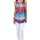 Sakkas Ombre Floral Tie Dye Flared Hem Sleeveless Rayon Tunic Blouse