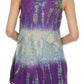 Sakkas Ombre Floral Tie Dye Flared Hem Sleeveless Rayon Tunic Blouse