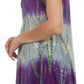 Sakkas Ombre Floral Tie Dye Flared Hem Sleeveless Rayon Tunic Blouse