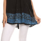 Sakkas Paradise Embroidered Relaxed Fit Blouse