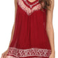 Sakkas Paradise Embroidered Relaxed Fit Blouse