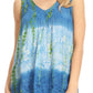 Sakkas Women's Tie Dye Floral Sequin Sleeveless Blouse