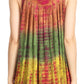 Sakkas Women's Tie Dye Floral Sequin Sleeveless Blouse