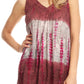 Sakkas Women's Tie Dye Floral Sequin Sleeveless Blouse