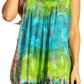 Sakkas Women's Tie Dye Floral Sequin Sleeveless Blouse