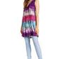 Sakkas Women's Tie Dye Floral Sequin Sleeveless Blouse