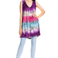 Sakkas Women's Tie Dye Floral Sequin Sleeveless Blouse