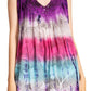Sakkas Women's Tie Dye Floral Sequin Sleeveless Blouse