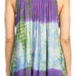 Sakkas Women's Tie Dye Floral Sequin Sleeveless Blouse