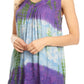 Sakkas Women's Tie Dye Floral Sequin Sleeveless Blouse