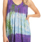 Sakkas Women's Tie Dye Floral Sequin Sleeveless Blouse