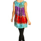 Sakkas Women's Tie Dye Floral Sequin Sleeveless Blouse