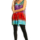 Sakkas Women's Tie Dye Floral Sequin Sleeveless Blouse