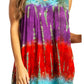 Sakkas Women's Tie Dye Floral Sequin Sleeveless Blouse