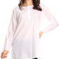 Sakkas Ariana Long Sleeve Button Up Blouse with Floral Embroidery