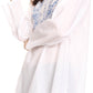 Sakkas Ariana Long Sleeve Button Up Blouse with Floral Embroidery