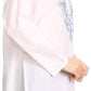 Sakkas Ariana Long Sleeve Button Up Blouse with Floral Embroidery