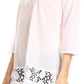 Sakkas Elisa V-Neck Elbow Sleeve Crochet Lace Tunic