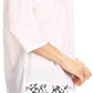 Sakkas Elisa V-Neck Elbow Sleeve Crochet Lace Tunic