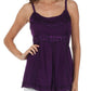 Sakkas Stonewashed Rayon Flared Hem Sleeveless Blouse