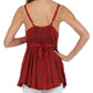 Sakkas Stonewashed Rayon Flared Hem Sleeveless Blouse